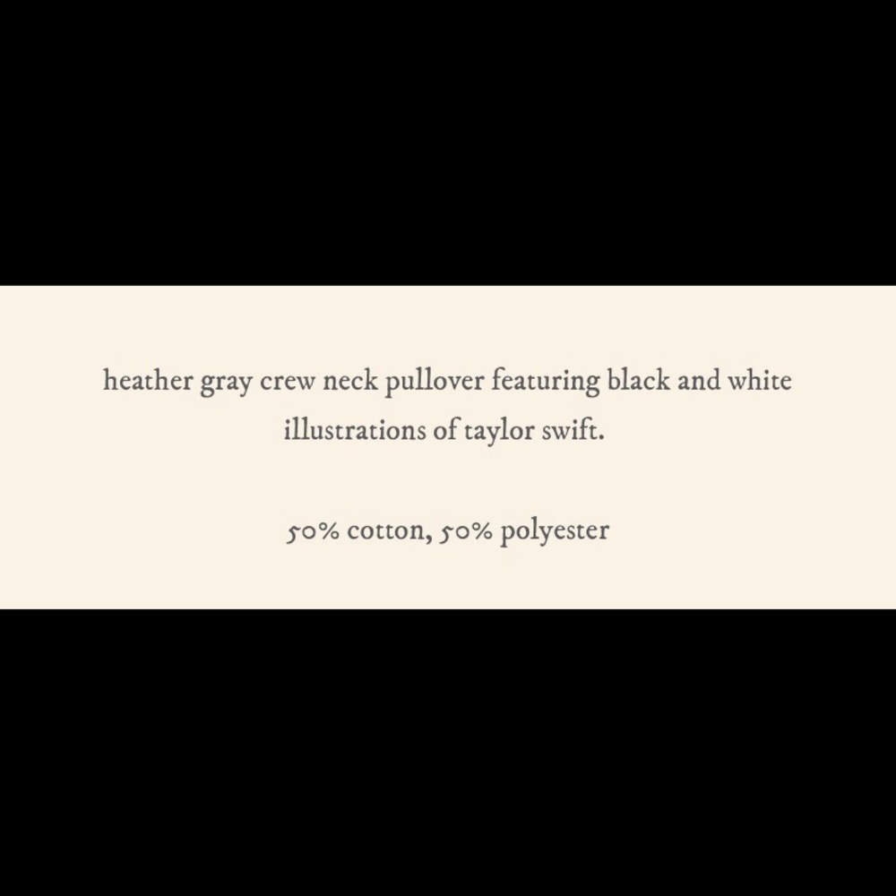 NEW Taylor Swift Eras Crewneck Grayscale - Picture 6 of 7